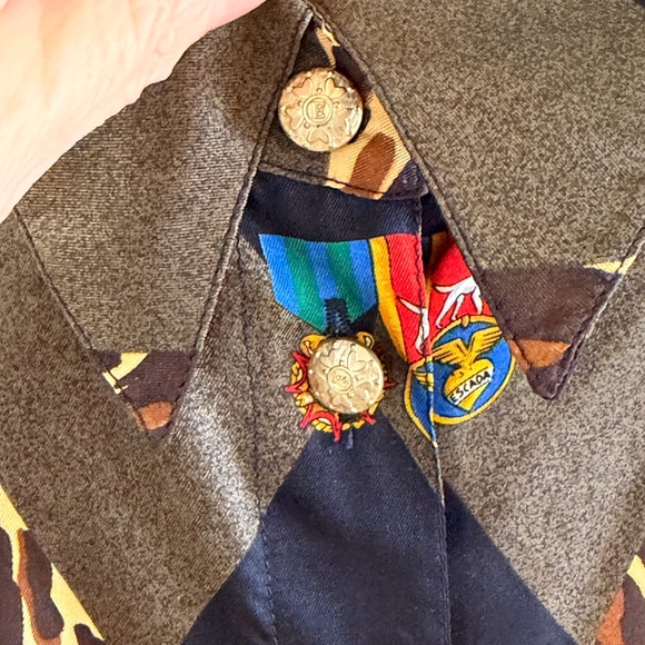 Vintage Escada 90’s Shirt with Leopard Argyle Print - Picture 3 of 14